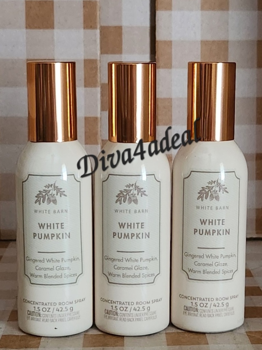 3X Bath & Body Works WHITE PUMPKIN Concentrated Room Sprays